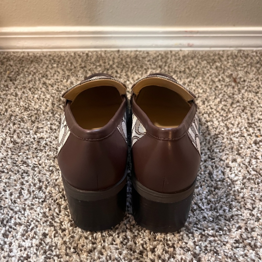 Coach Brown Patterned Platform Loafers - image 6